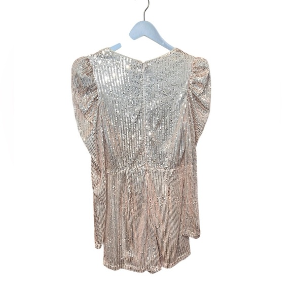 Top Style Rose Gold Sequin Romper – Medium - Picture 2 of 5